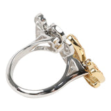 Van Cleef & Arpels Between The Finger "Two Butterfly" Ring Yellow Sapphire & Diamonds 18K White Gold