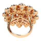 Van Cleef & Arpels Bouton D’or Ring Carnelian, Mother Of Pearl 18K Rose Gold Hardware & Diamonds
