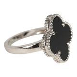 Pre-owned Van Cleef & Arpels Magic Alhambra Ring Onyx 18K White Gold - Thumbnail View 4