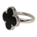 Pre-owned Van Cleef & Arpels Magic Alhambra Ring Onyx 18K White Gold - Thumbnail View 5