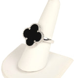 Pre-owned Van Cleef & Arpels Magic Alhambra Ring Onyx 18K White Gold - Thumbnail View 8