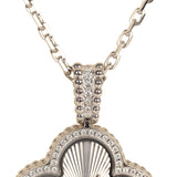 Van Cleef & Arpels Alhambra Secret Pendant Watch Necklace Pietersite, Diamonds, 18K White Gold Guilloche - Thumbnail View 9
