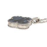 Van Cleef & Arpels Alhambra Secret Pendant Watch Necklace Pietersite, Diamonds, 18K White Gold Guilloche - Thumbnail View 14