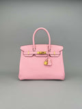Hermes Birkin 30 Rose Sakura Clemence Gold Hardware - Thumbnail View 1