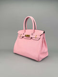 Hermes Birkin 30 Rose Sakura Clemence Gold Hardware - Thumbnail View 4
