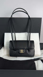 SOURCED Chanel Mini Preppy Coco Flap Bag Black Shiny Caviar Brushed Gold Hardware - Thumbnail View 1