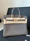 Hermès Birkin 25cm Etain Togo Rose Gold Hardware