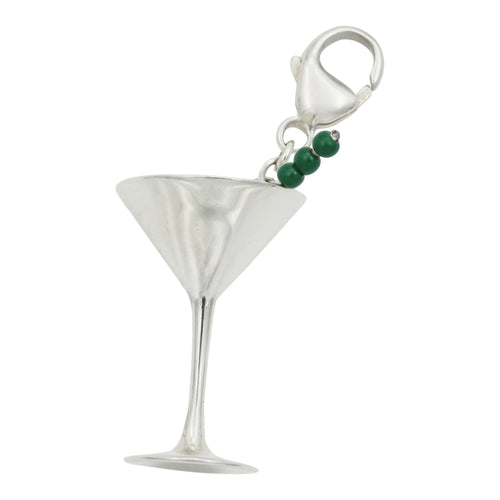 Bag Bestie Sterling Silver Martini Charm