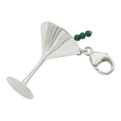 Bag Bestie Sterling Silver Martini Charm