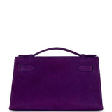 Pre-owned Hermes Kelly Pochette Violet Doblis Gold Hardware