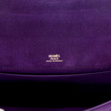 Pre-owned Hermes Kelly Pochette Violet Doblis Gold Hardware