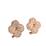 Van Cleef & Arpels Vintage Alhambra Motif Earrings 18K Rose Gold Hardware