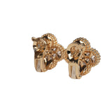 Van Cleef & Arpels Vintage Alhambra Earrings Diamonds & 18K Yellow Gold Hardware