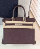 Sourced Hermes Birkin 30 Ebene Barenia Faubourg Palladium Hardware - Thumbnail View 1