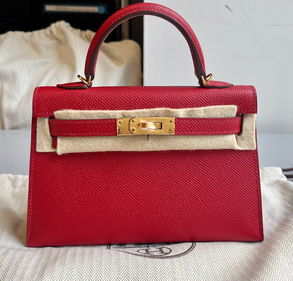 Hermes Kelly Sellier 20 Rouge Piment Epsom Gold Hardware – Madison Avenue  Couture