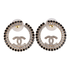 authentic chanel earrings cc stud