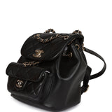 Chanel Small Duma Backpack Black Lambskin Light Gold Hardware