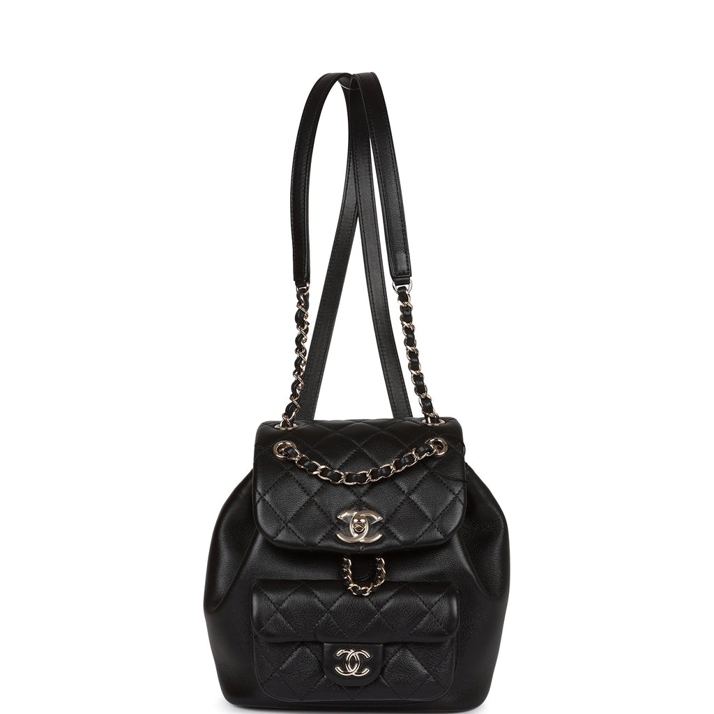 Chanel Small Duma Backpack Black Lambskin Light Gold Hardware – Madison  Avenue Couture