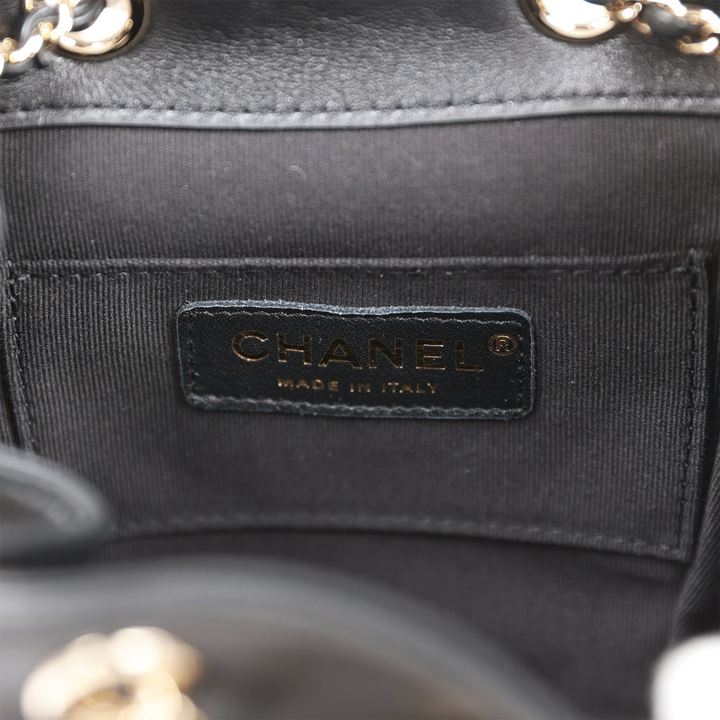 Chanel Small Duma Backpack Black Lambskin Light Gold Hardware