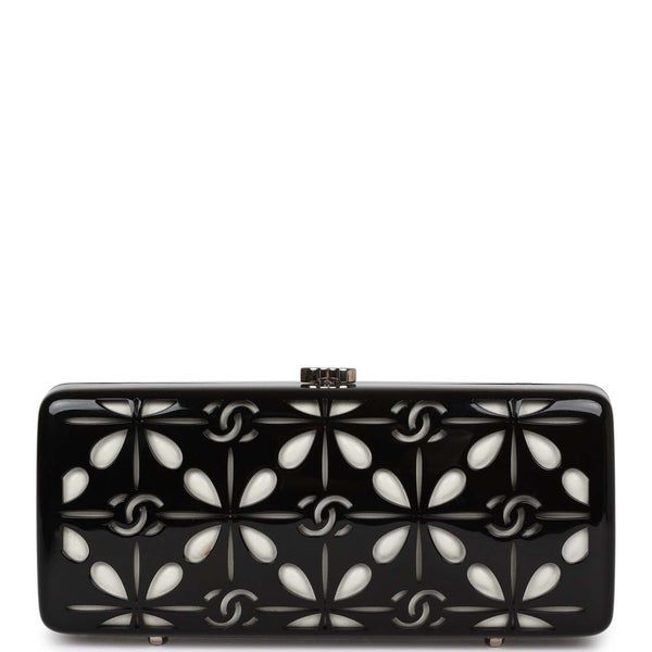 Clutch bag Chanel White in Plastic - 26347756