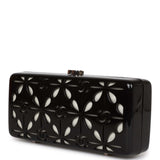 Chanel Minaudiere Box Clutch Black Acrylic Silver Hardware