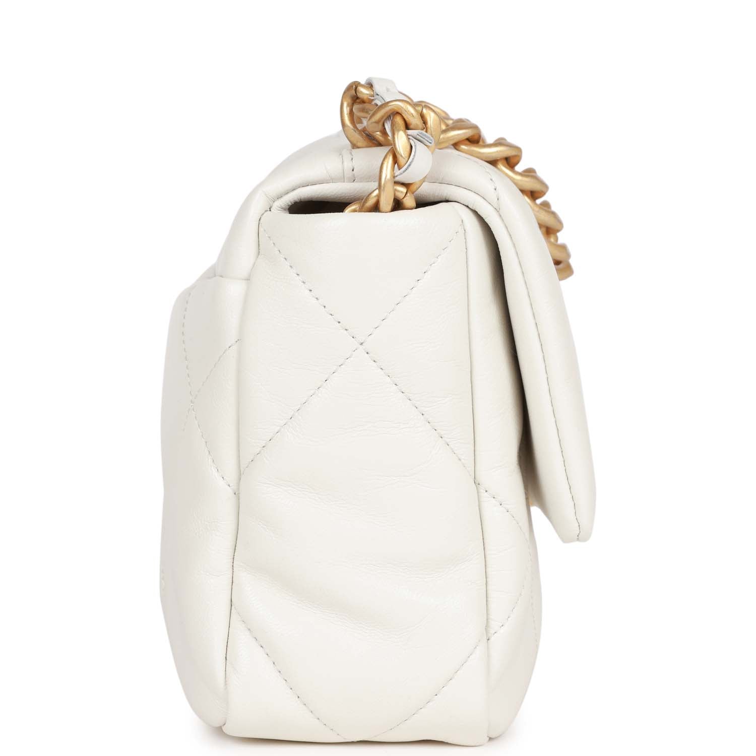 CHANEL 25S FLAP BAG 19 IN BLACK CALFSKIN GOLD HARDWARE