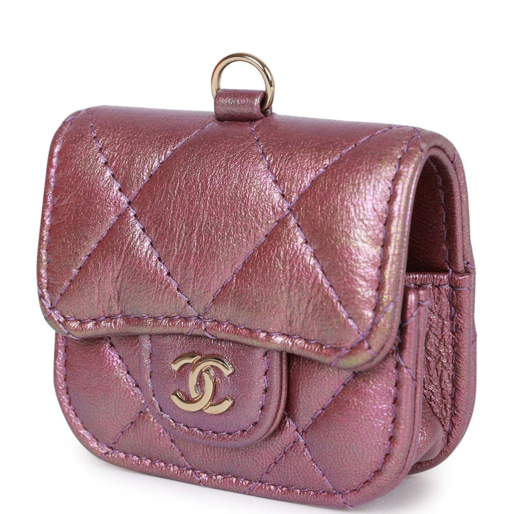 CHANEL, Bags, Authentic Chanel Mini Vanity Iridescent Purple Bag