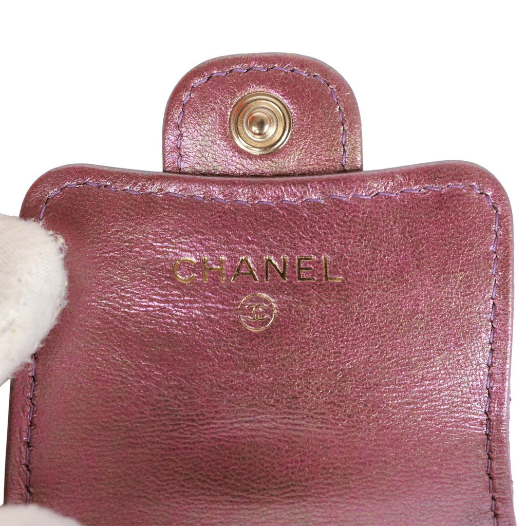 Chanel Purple Iridescent Lambskin Rectangular Mini Classic Flap Bag Light  Gold Hardware – Madison Avenue Couture