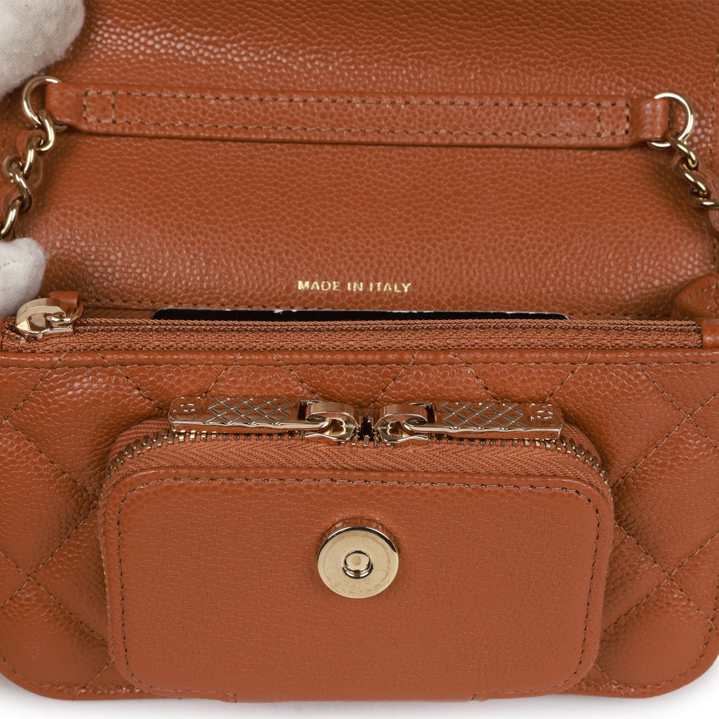 Business affinity leather mini bag Chanel Camel in Leather - 31789838
