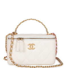Vanity leather mini bag Chanel White in Leather - 28801566