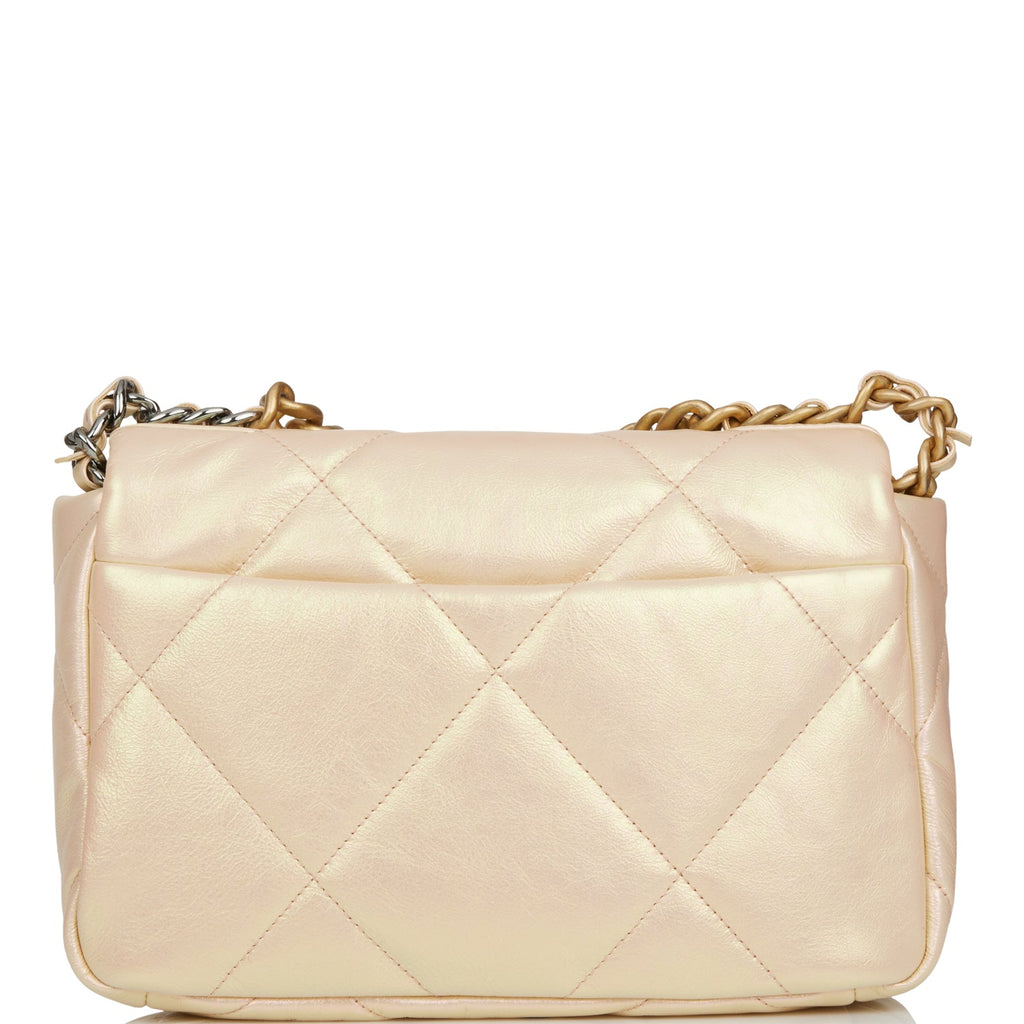 Chanel Medium 19 Flap Bag Rose Iridescent Calfskin Mixed Hardware – Madison  Avenue Couture