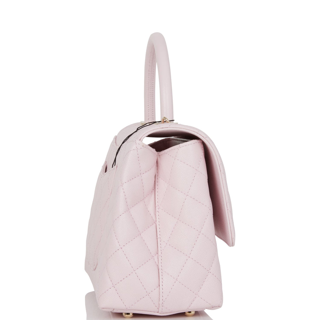 Chanel Medium Coco Handle Flap Light Pink Caviar Light Gold Hardware – Madison  Avenue Couture