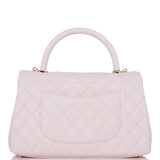 Chanel Medium Coco Handle Flap Bag Light Pink Caviar Light Gold Hardware