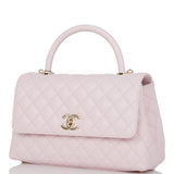 Chanel White Quilted Caviar Top Handle Micro Flap Bag Gold Hardware  Available For Immediate Sale At Sotheby's