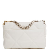 Chanel Medium 19 Flap Bag White Goatskin Mixed Hardware