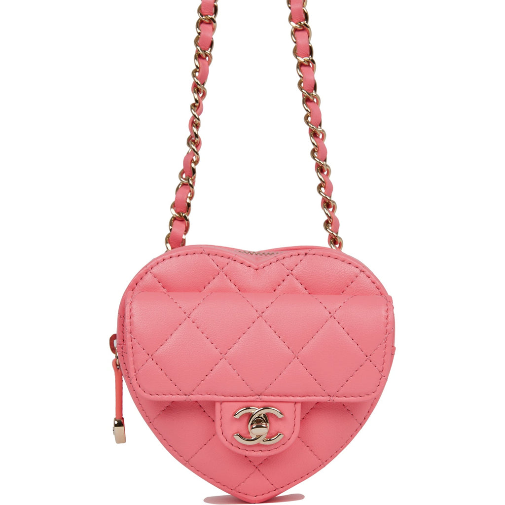 Chanel CC In Love Heart Belt Bag Pink Lambskin Light Gold Hardware –  Madison Avenue Couture