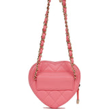 Chanel CC In Love Heart Belt Bag Pink Lambskin Light Gold Hardware