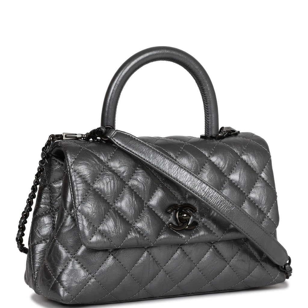 Chanel Small Coco Handle Flap Bag So Black Calfskin Black Hardware –  Madison Avenue Couture