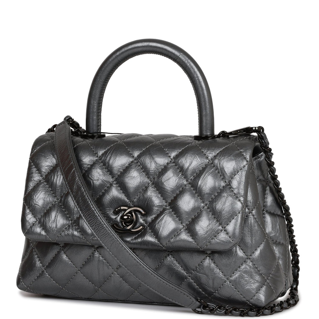 Chanel Small Coco Handle Flap Bag So Black Calfskin Black Hardware –  Madison Avenue Couture