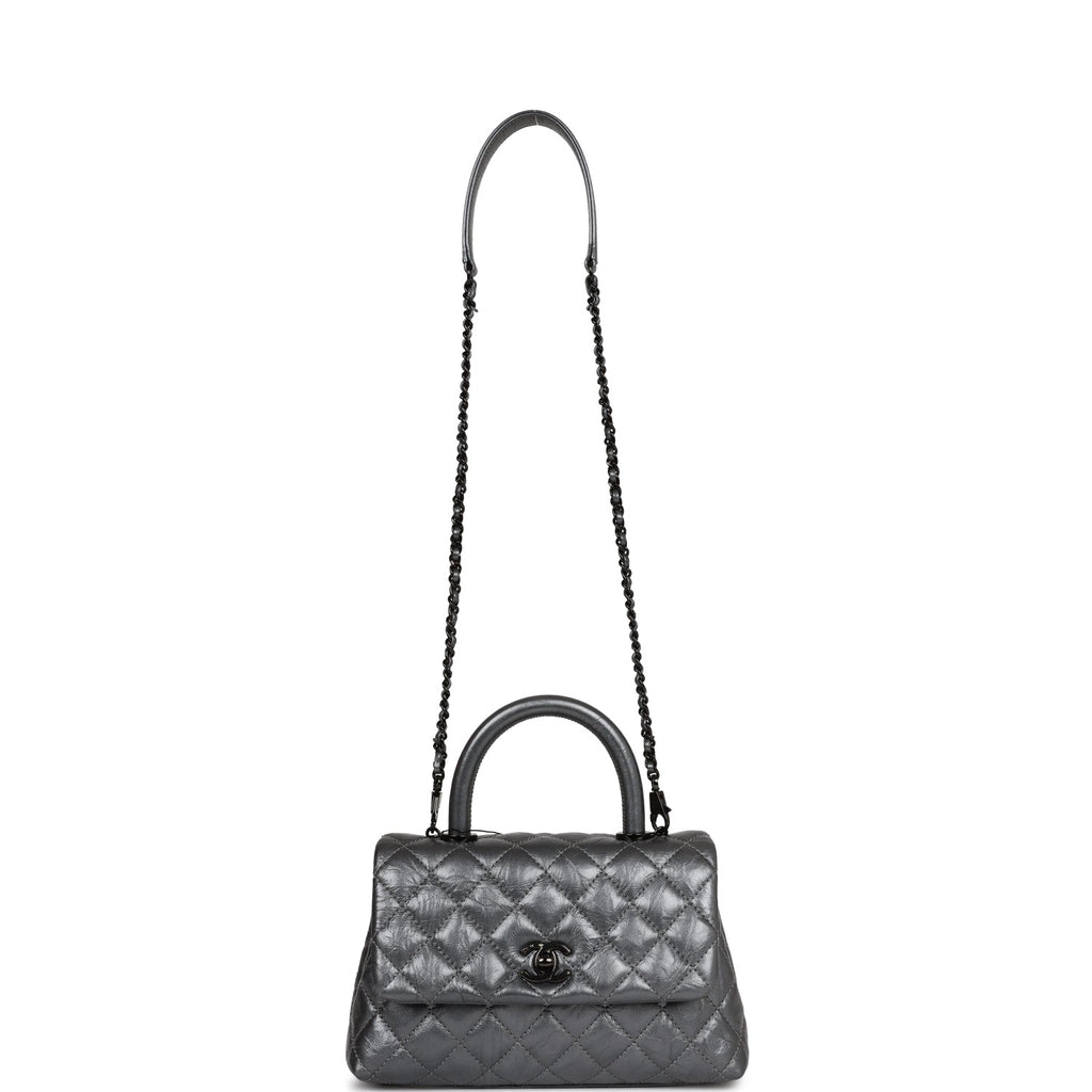 Chanel small coco luxe flap bag black