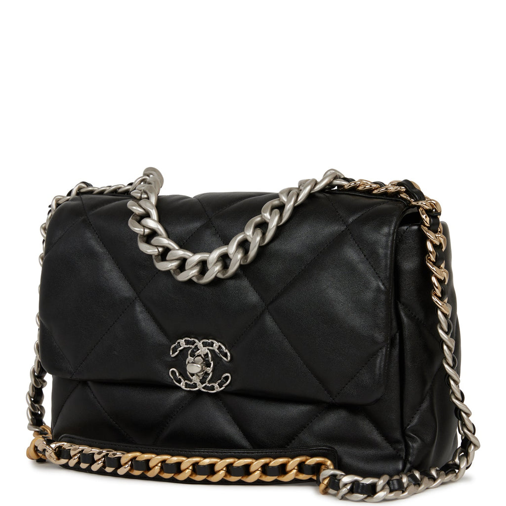 Chanel Large 19 Flap Bag Black Lambskin Mixed Hardware – Madison