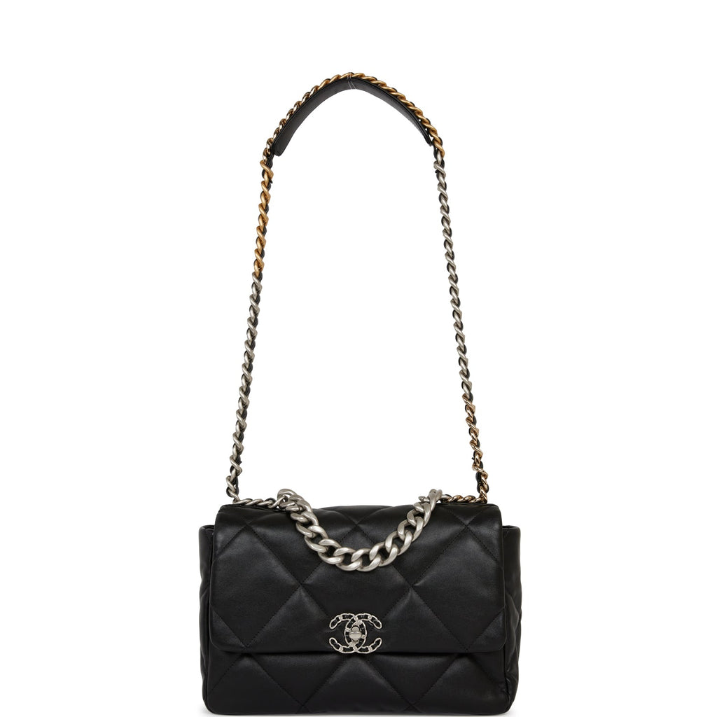 Chanel Large 19 Flap Bag Black Lambskin Mixed Hardware – Madison Avenue  Couture