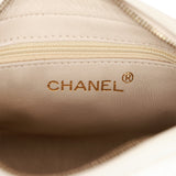 Vintage Chanel Mini Camera Bag Beige Satin Gold Hardware