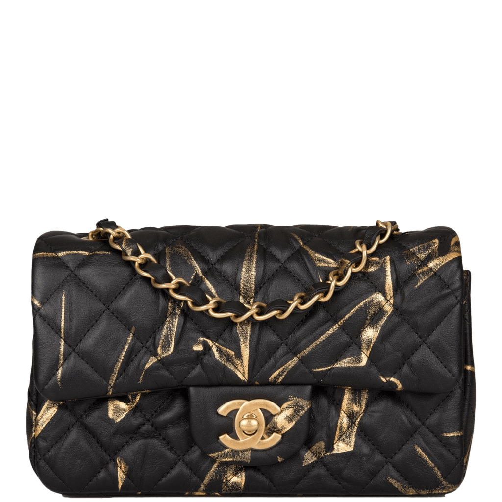 Chanel Black Quilted Lambskin Mini Flap Gold Hardware, 1997 (Like New), Womens Handbag