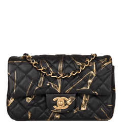Chanel Small Round Messenger Bag Black Calfskin Aged Gold Hardware