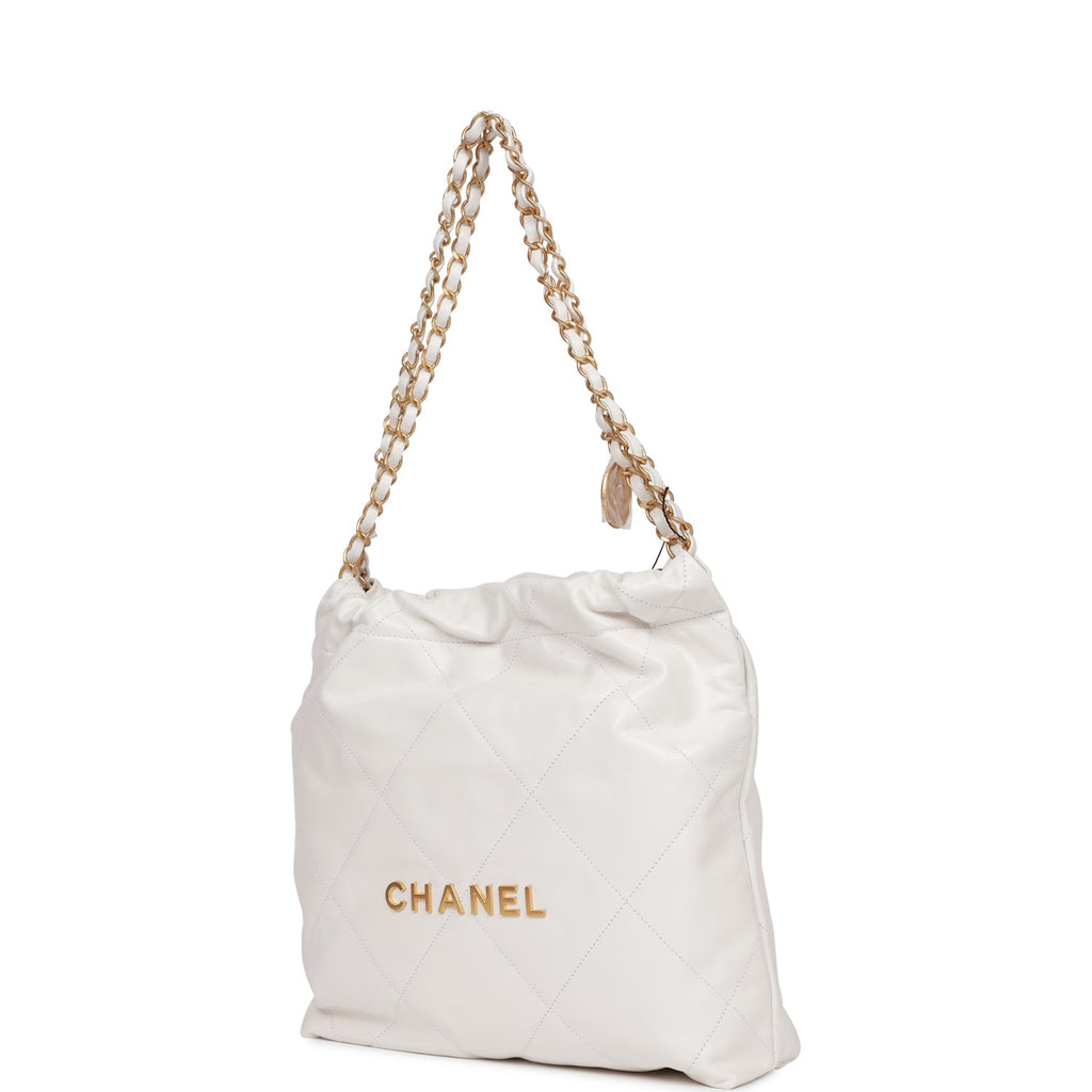 Chanel 22 Chain Hobo Quilted Calfskin Small Neutral 1593041