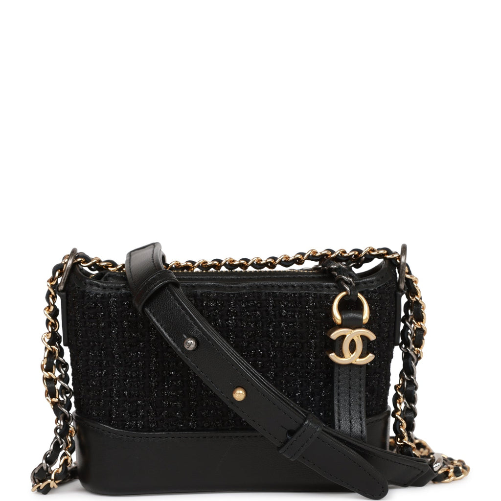 Chanel CHANEL Diagonal Shoulder Bag Trunk Mini 4 Piece Set Success Story  Leather Black Women's