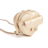 Chanel CC In Love Heart Necklace Bag Gold Lambskin Light Gold Hardware