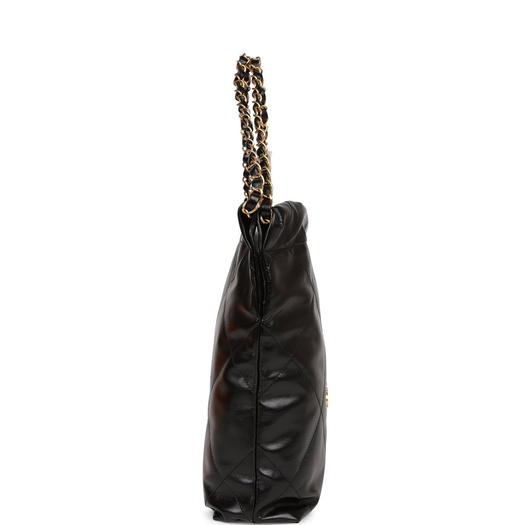 chanel large clutch bag black