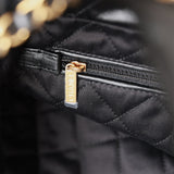 Chanel Small 22 Bag Black Lambskin Antique Gold Hardware